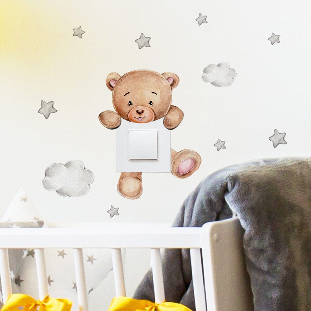 TeddyStick™ - Decorative Teddy Bear sticker | Children's Bedroom - Lecocochoco