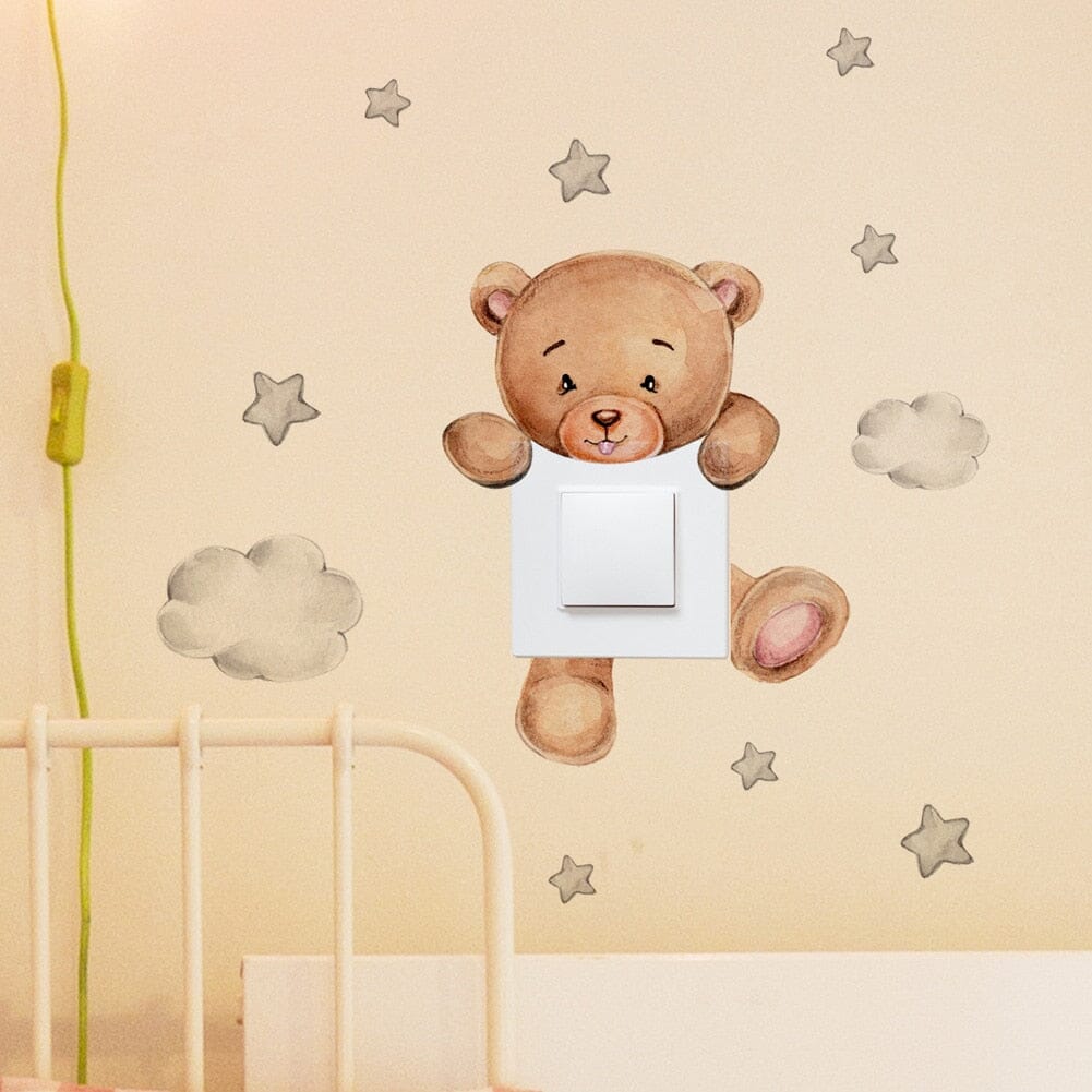 TeddyStick™ - Decorative Teddy Bear sticker | Children's Bedroom - Lecocochoco