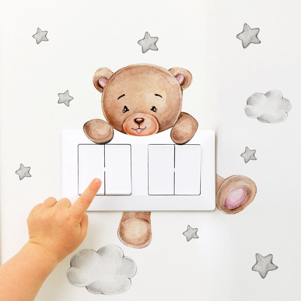 TeddyStick™ - Decorative Teddy Bear sticker | Children's Bedroom - Lecocochoco