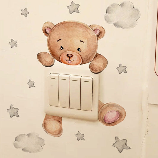 TeddyStick™ - Decorative Teddy Bear sticker | Children's Bedroom - Lecocochoco