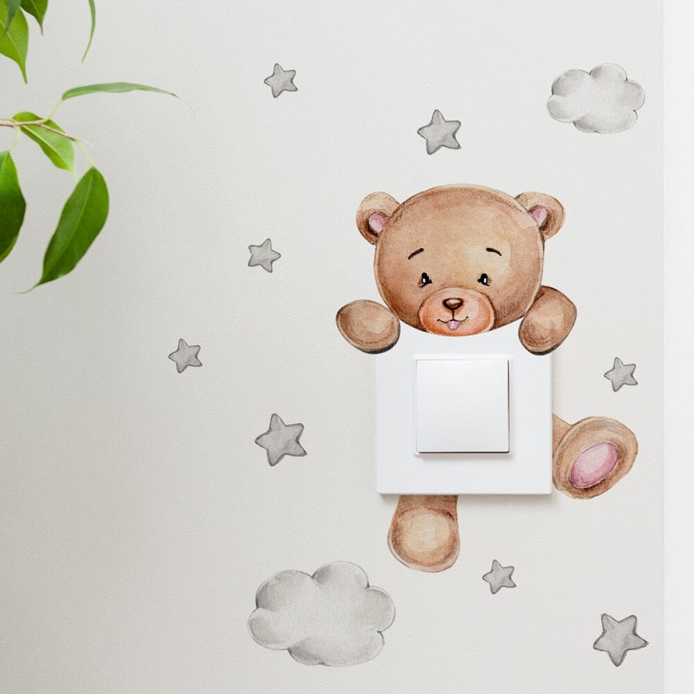 TeddyStick™ - Decorative Teddy Bear sticker | Children's Bedroom - Lecocochoco